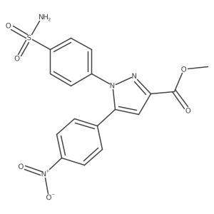 Methyl 1-[4-(aminosulfonyl)phenyl]-5-(4-nitrophenyl)-1H-pyrazole-3-carboxylate Structure
