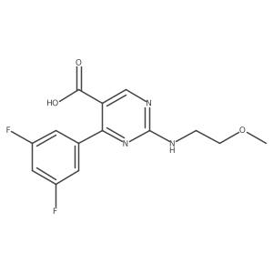 4-(3,5-Difluorophenyl)-2-[(2-methoxyethyl)amino]pyrimidine-5-carboxylic acid Structure