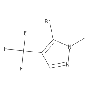 5-Bromo-1-methyl-4-(trifluoromethyl)-1H-pyrazole结构式