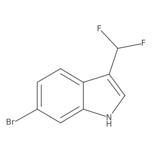 6-Bromo-3-(difluoromethyl)-1H-indole结构式