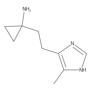 1-[2-(4-methyl-1H-imidazol-5-yl)ethyl]cyclopropan-1-amine结构式