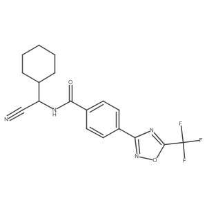 N-[cyano(cyclohexyl)methyl]-4-[5-(trifluoromethyl)-1,2,4-oxadiazol-3-yl]benzamide结构式