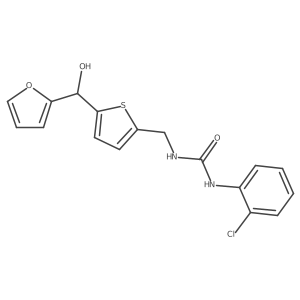 1-(2-Chlorophenyl)-3-((5-(furan-2-yl(hydroxy)methyl)thiophen-2-yl)methyl)urea Structure