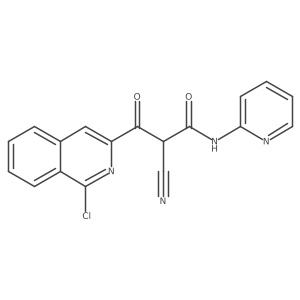 3-(1-chloroisoquinolin-3-yl)-2-cyano-3-oxo-N-(pyridin-2-yl)propanamide Structure
