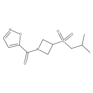 (3-(Isobutylsulfonyl)azetidin-1-yl)(isoxazol-5-yl)methanone结构式