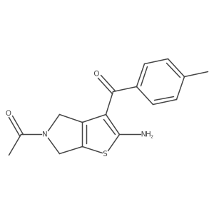 1-[2-amino-3-(4-methylbenzoyl)-4H,5H,6H-thieno[2,3-c]pyrrol-5-yl]ethan-1-one Structure