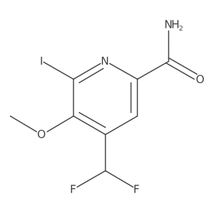4-(Difluoromethyl)-6-iodo-5-methoxypicolinamide Structure