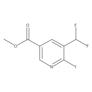 Methyl 5-(difluoromethyl)-6-iodonicotinate结构式