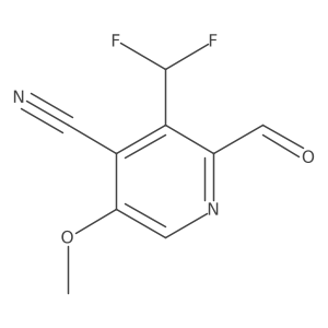 4-Cyano-3-(difluoromethyl)-5-methoxypyridine-2-carboxaldehyde Structure