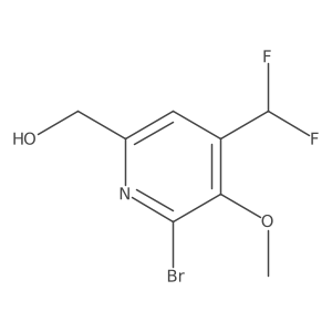 (6-Bromo-4-(difluoromethyl)-5-methoxypyridin-2-yl)methanol Structure