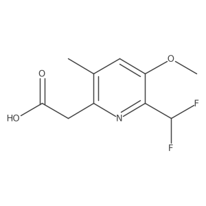 2-(Difluoromethyl)-3-methoxy-5-methylpyridine-6-acetic acid Structure