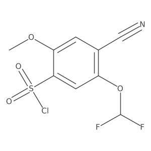 4-Cyano-5-difluoromethoxy-2-methoxybenzenesulfonyl chloride Structure