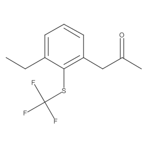 1-(3-Ethyl-2-(trifluoromethylthio)phenyl)propan-2-one Structure