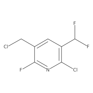 2-Chloro-5-(chloromethyl)-3-(difluoromethyl)-6-fluoropyridine Structure