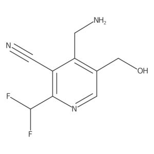 4-(Aminomethyl)-2-(difluoromethyl)-5-(hydroxymethyl)nicotinonitrile Structure