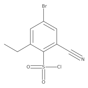 4-Bromo-2-cyano-6-ethylbenzenesulfonyl chloride结构式