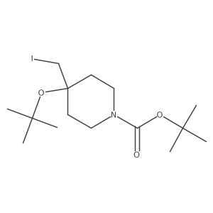 Tert-butyl 4-(tert-butoxy)-4-(iodomethyl)piperidine-1-carboxylate结构式