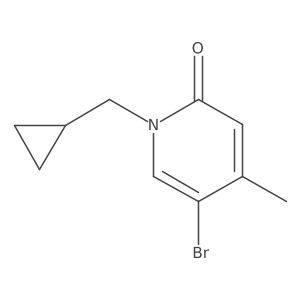 5-Bromo-1-(cyclopropylmethyl)-4-methyl-1,2-dihydropyridin-2-one Structure