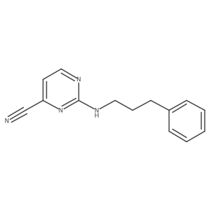 2-[(3-Phenylpropyl)amino]pyrimidine-4-carbonitrile Structure