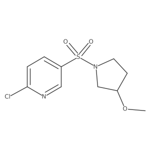 2-Chloro-5-((3-methoxypyrrolidin-1-yl)sulfonyl)pyridine Structure
