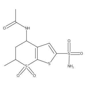 N-((4S,6S)-6-Methyl-7,7-dioxido-2-sulfamoyl-5,6-dihydro-4H-thieno[2,3-b]thiopyran-4-yl)acetamide Structure