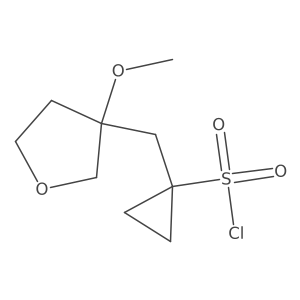 1-[(3-Methoxyoxolan-3-yl)methyl]cyclopropane-1-sulfonyl chloride结构式
