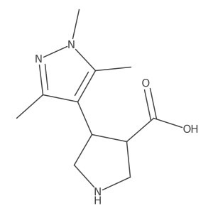 4-(trimethyl-1H-pyrazol-4-yl)pyrrolidine-3-carboxylic acid结构式