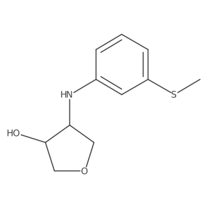 Rel-(3R,4S)-4-((3-(methylthio)phenyl)amino)tetrahydrofuran-3-ol结构式