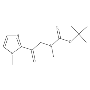 tert-butyl N-methyl-N-[2-(1-methyl-1H-imidazol-2-yl)-2-oxoethyl]carbamate结构式