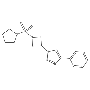 4-phenyl-1-(1-(pyrrolidin-1-ylsulfonyl)azetidin-3-yl)-1H-1,2,3-triazole Structure