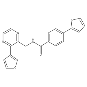 4-(thiophen-2-yl)-N-((3-(thiophen-3-yl)pyrazin-2-yl)methyl)benzamide结构式