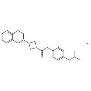 1-(3-(3,4-dihydroisoquinolin-2(1H)-yl)azetidin-1-yl)-2-(4-(isopropylthio)phenyl)ethanone hydrochloride Structure
