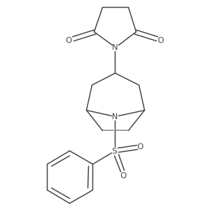 1-((1R,5S)-8-(phenylsulfonyl)-8-azabicyclo[3.2.1]octan-3-yl)pyrrolidine-2,5-dione Structure