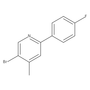 5-Bromo-2-(4-fluorophenyl)-4-methylpyridine结构式