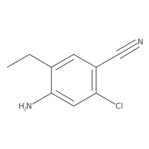 4-Amino-2-chloro-5-ethylbenzonitrile结构式