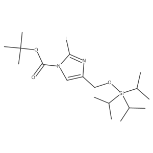 2-Iodo-4-[[[tris(1-methylethyl)silyl]oxy]methyl]-1h-imidazole-1-carboxylic acid 1,1-dimethylethyl ester Structure