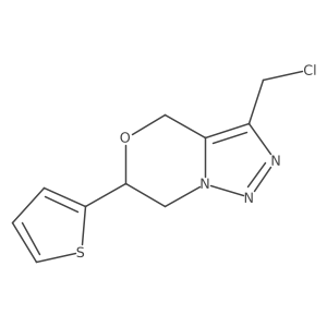 3-(chloromethyl)-6-(thiophen-2-yl)-6,7-dihydro-4H-[1,2,3]triazolo[5,1-c][1,4]oxazine结构式