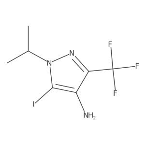 5-Iodo-1-(propan-2-yl)-3-(trifluoromethyl)-1H-pyrazol-4-amine结构式