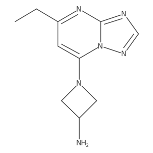 1-(5-Ethyl-[1,2,4]triazolo[1,5-a]pyrimidin-7-yl)azetidin-3-amine结构式