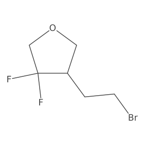 4-(2-Bromoethyl)-3,3-difluorooxolane结构式