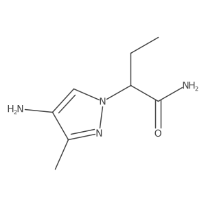 2-(4-amino-3-methyl-1H-pyrazol-1-yl)butanamide Structure