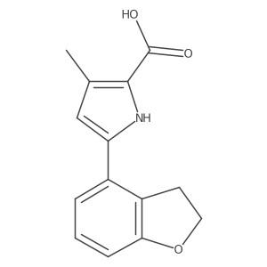 5-(2,3-Dihydrobenzofuran-4-yl)-3-methyl-1H-pyrrole-2-carboxylic acid结构式