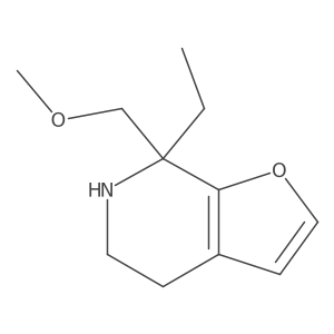 7-ethyl-7-(methoxymethyl)-4H,5H,6H,7H-furo[2,3-c]pyridine结构式
