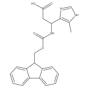 (3S)-3-({[(9H-fluoren-9-yl)methoxy]carbonyl}amino)-3-(4-methyl-1H-imidazol-5-yl)propanoic acid Structure
