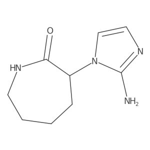 3-(2-amino-1H-imidazol-1-yl)azepan-2-one结构式