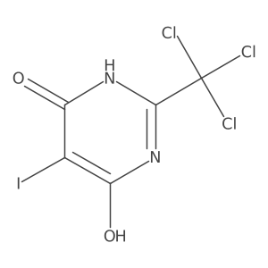 6-Hydroxy-5-iodo-2-(trichloromethyl)-3,4-dihydropyrimidin-4-one Structure