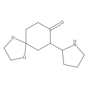7-(Pyrrolidin-2-yl)-1,4-dioxaspiro[4.5]decan-8-one Structure