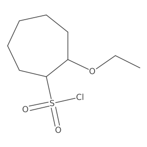 rac-(1R,2S)-2-ethoxycycloheptane-1-sulfonyl chloride Structure