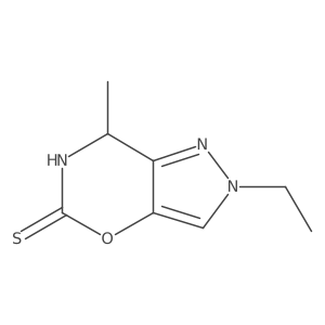 2-ethyl-7-methyl-2H,5H,6H,7H-pyrazolo[3,4-e][1,3]oxazine-5-thione Structure