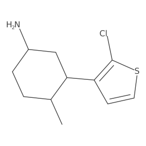 3-(2-Chlorothiophen-3-yl)-4-methylcyclohexan-1-amine Structure